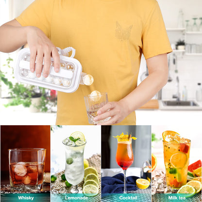 Portable Ice Cube Bottle, Ice Ball Maker, Leakproof Freezer Mold