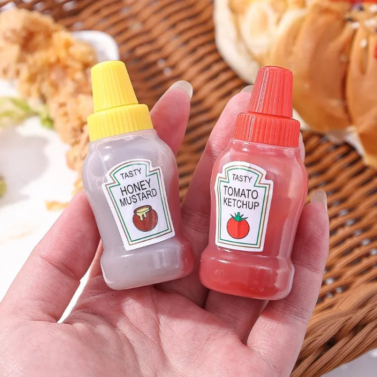 Portable Sauce Dispenser Bottles – Set of 4 for Lunch & Travel