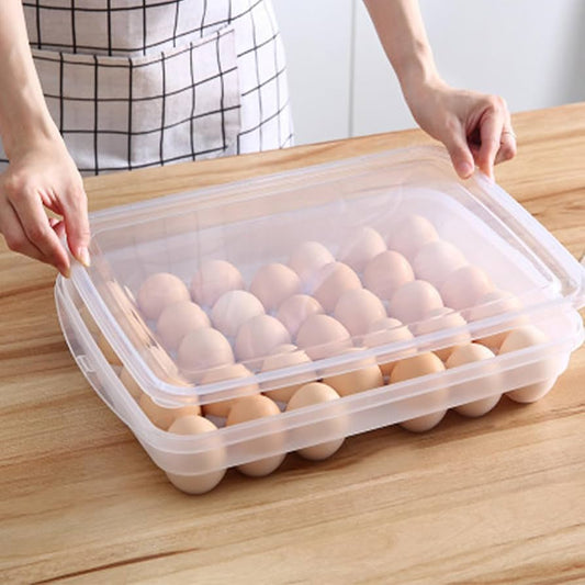 Premium 24 Egg Organizer Box – Fresh Keeping Storage Container with Lid