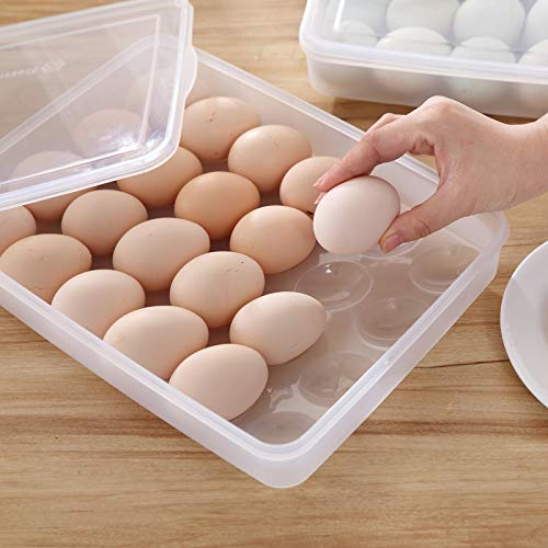 Premium 24 Egg Organizer Box – Fresh Keeping Storage Container with Lid