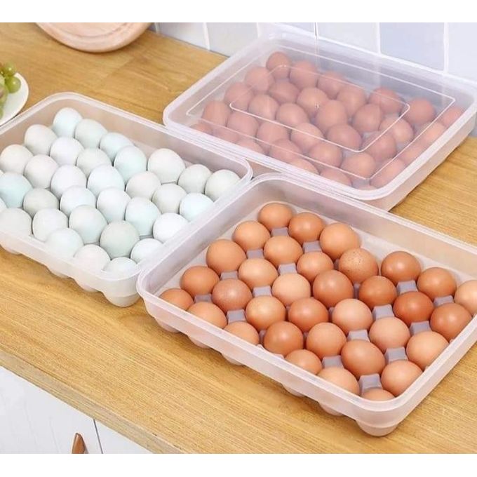 Premium 24 Egg Organizer Box – Fresh Keeping Storage Container with Lid