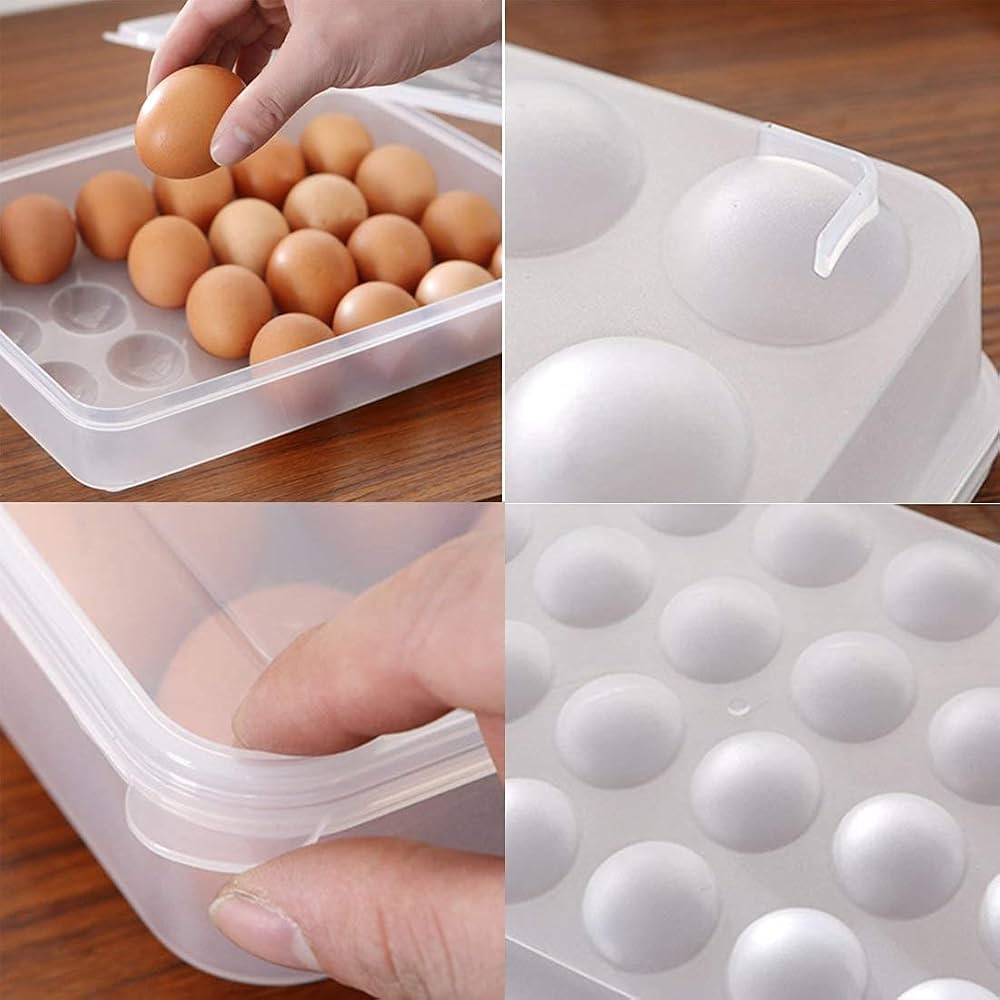 Premium 24 Egg Organizer Box – Fresh Keeping Storage Container with Lid