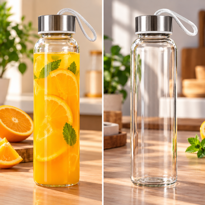 Protective Sleeve Glass Bottle – Reusable Drinking Water Bottle