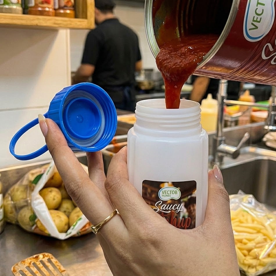 Refillable Clear Condiment Bottle