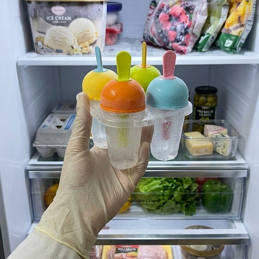 Reusable Ice Pop Maker with Sticks and Lid