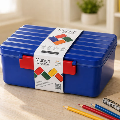 Reusable Lunch Box with Fork – Compact 2-Layer Food Storage Container