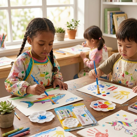 Reusable Palette Watercolor Paint Set with Brushes