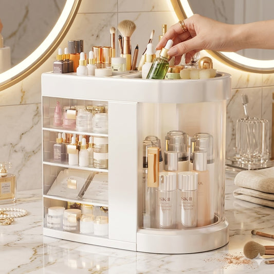 Rounded Square Cosmetic Organizer