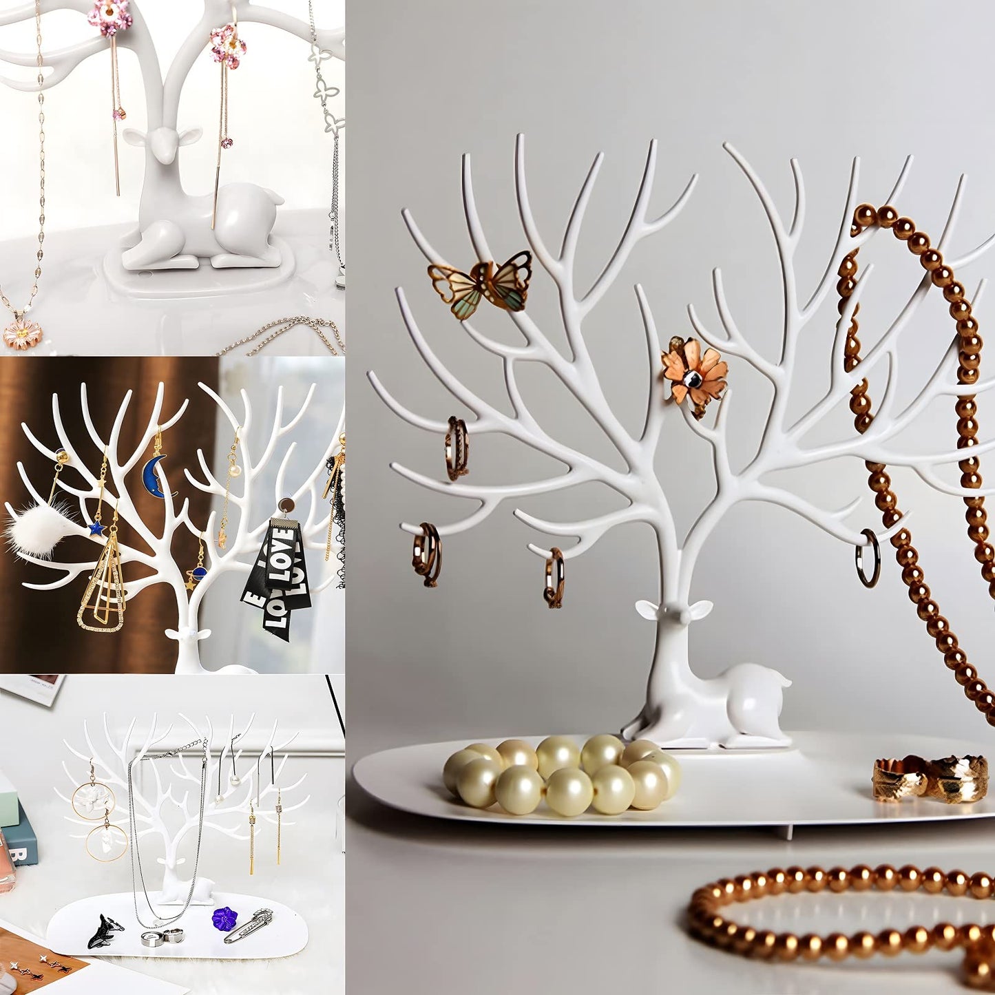 Royal Belle Jewelry Organizer Stand with Tray