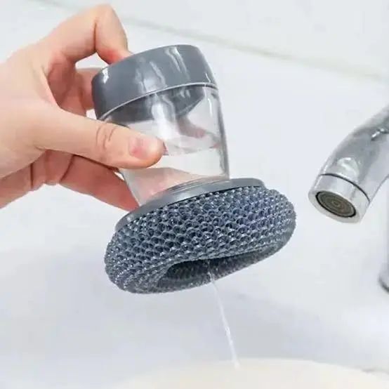 Gray Dishwashing Scrub Brush