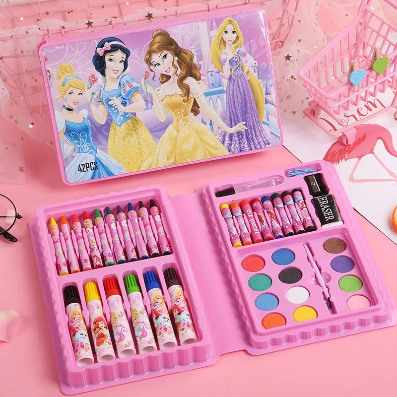 42 Pcs Drawing Color Kit Stationary Set With Crayon & Water Color Set