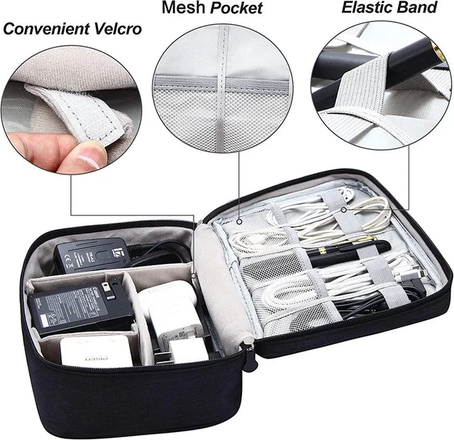 Compact Travel Tech Organizer Bag