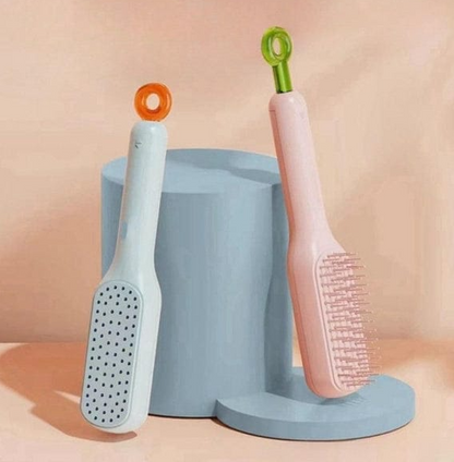 Self Cleaning Hair Brush Under 1$