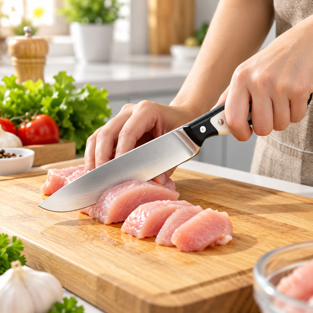 Sharp Kitchen Knife for Fruits, Vegetables & Food Preparation