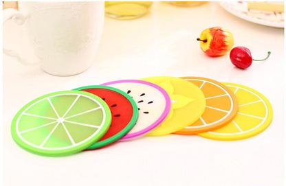 1 PC Silicone Fruit Cup Mat Coaster Insulation Pad