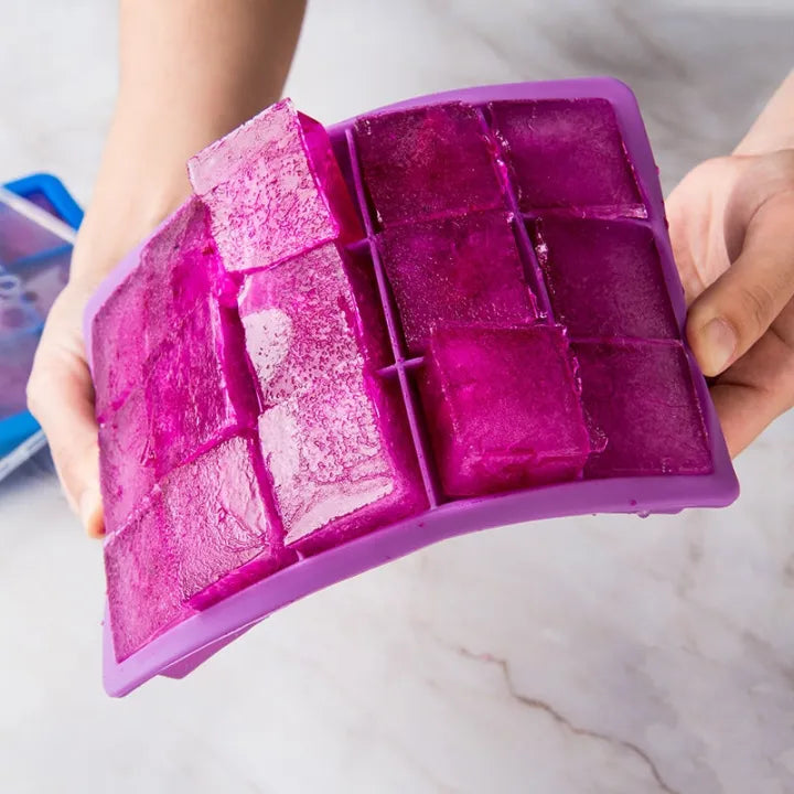 Silicone Ice Cube Mold with Airtight Lid, Kitchen Accessories 