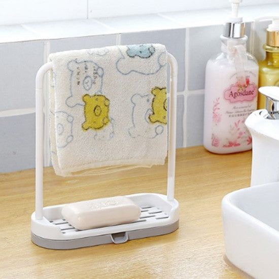 Dish Sponge Rack with Towel Bar