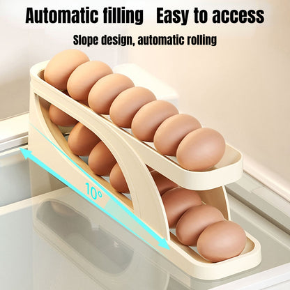 Sliding Rail Egg Storage Box – Large Capacity Fridge Egg Organizer