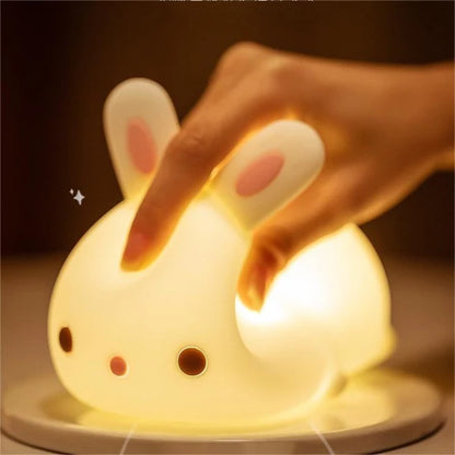 Soft Silicone Rabbit Night Lamp, Home and Living 