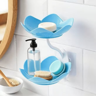 Space-Saving Double Layer Lotus Soap Dish Holder