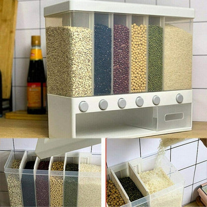 Space-Saving Wall Mounted Food Dispenser – 6 Grid