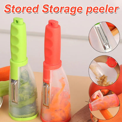 Vegetable Slicer & Peeler With Removable Storage Container