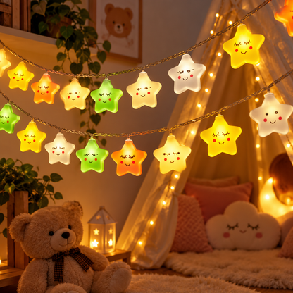 Star Shape USB LED Lights – Warm Decorative Fairy String Lights
