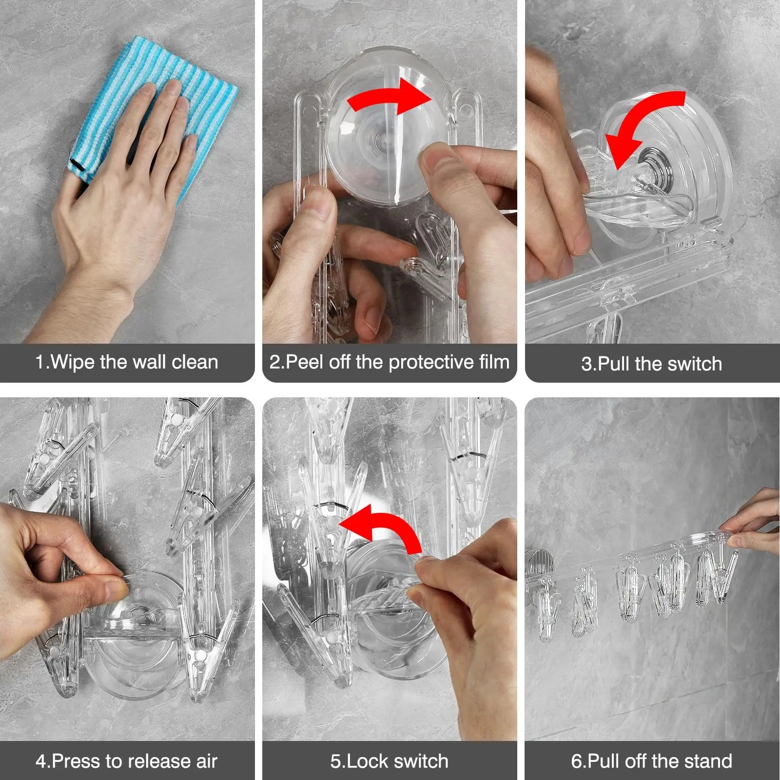 Suction Cloth Drying Rack