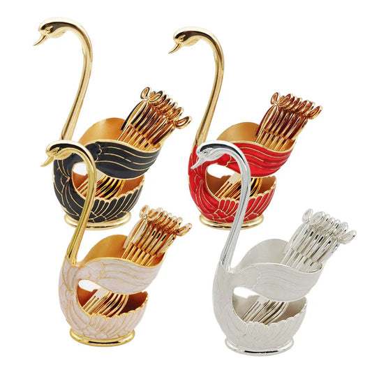 Stylish Swan Spoon Set