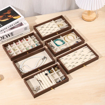 Three-Panel Wooden Jewelry Organizer Case, Jewelry Organizer 