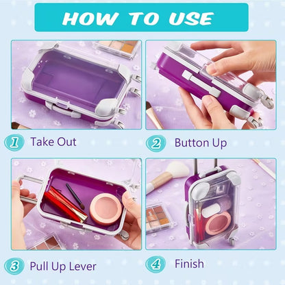 Travel Jewelry Organizer Box – Mini Trolley Style Storage Case for Women & Girls