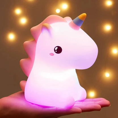 Unicorn Shape Silicone Lamp, Home and Living 