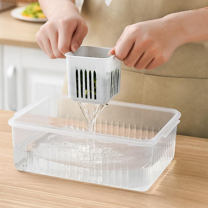 6 Grid Refrigerator Drain Storage Box