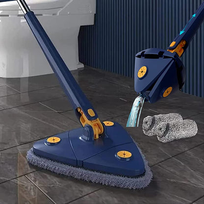 360° Rotatable Adjustable Triangle Cleaning Mop with Twist Squeeze