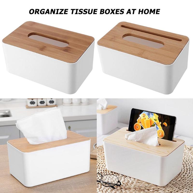 Wooden Texture Tissue Box, Home & Living