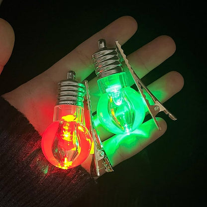 Y2K LED Hair Clip – Cute Glowing Light Bulb Hairpin for Girls