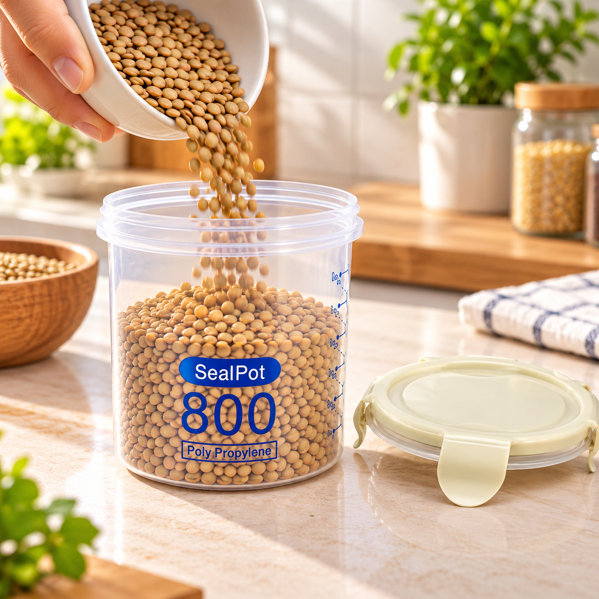 3 Piece 800ml Airtight Food Storage Container Set