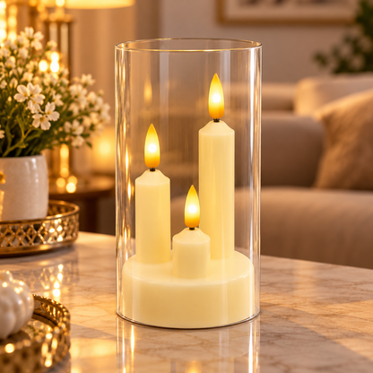 Battery Operated Flameless Candle With Realistic Flickering Flame