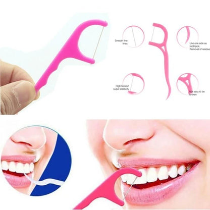 30Pcs Floss Picks With Toothpick Daily Oral Care Accessories