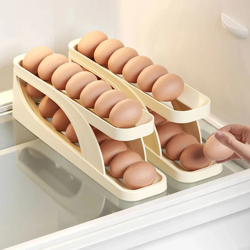 Automatic Rolling Egg Holder Tray