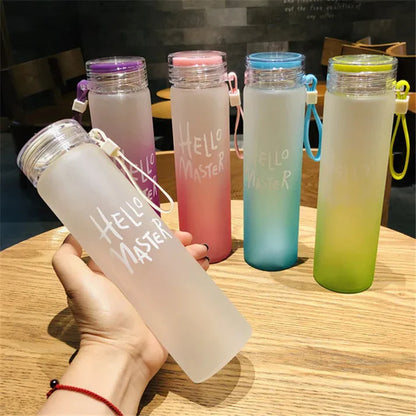 Gradient-Tinted Glass Water Bottle