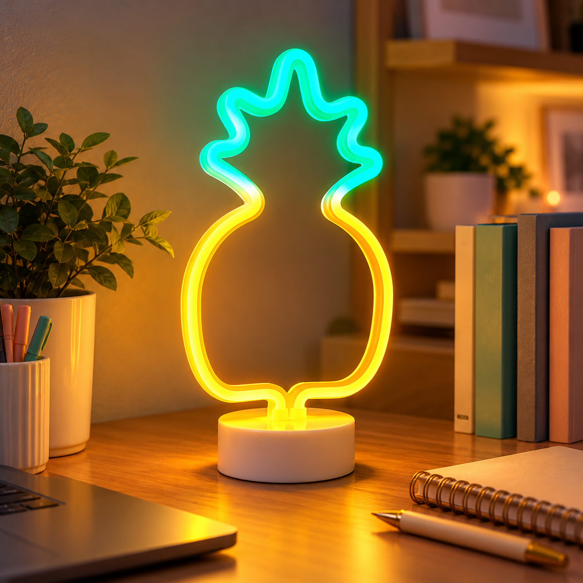 USB Rechargeable Pineapple Night Light Decorative LED Lamp
