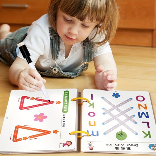 64 Page Childrens Tracing Book With Two Erasable Markers