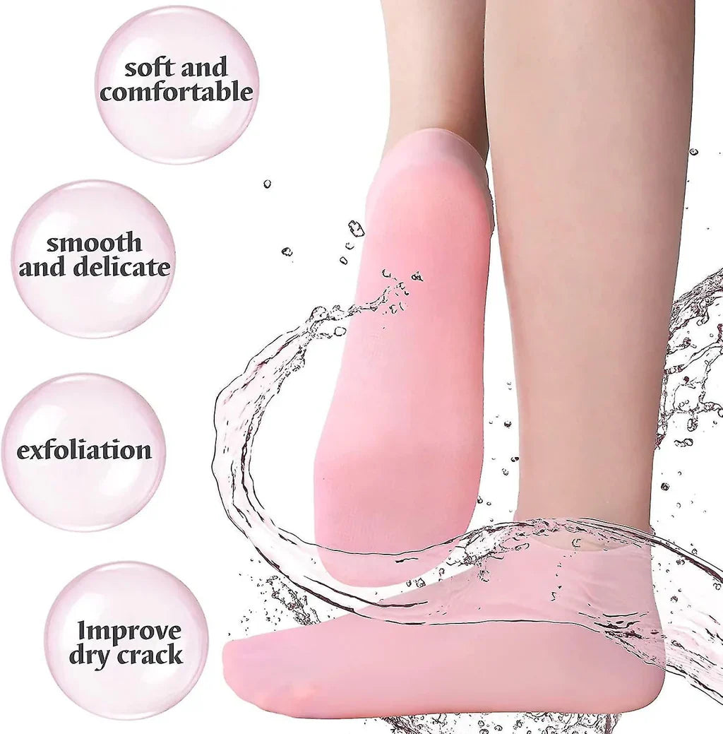 1 Pair Silicone Moisturizing Gel Heel Socks