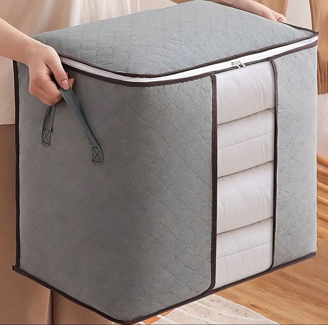 grey bamboo bag Under 1$