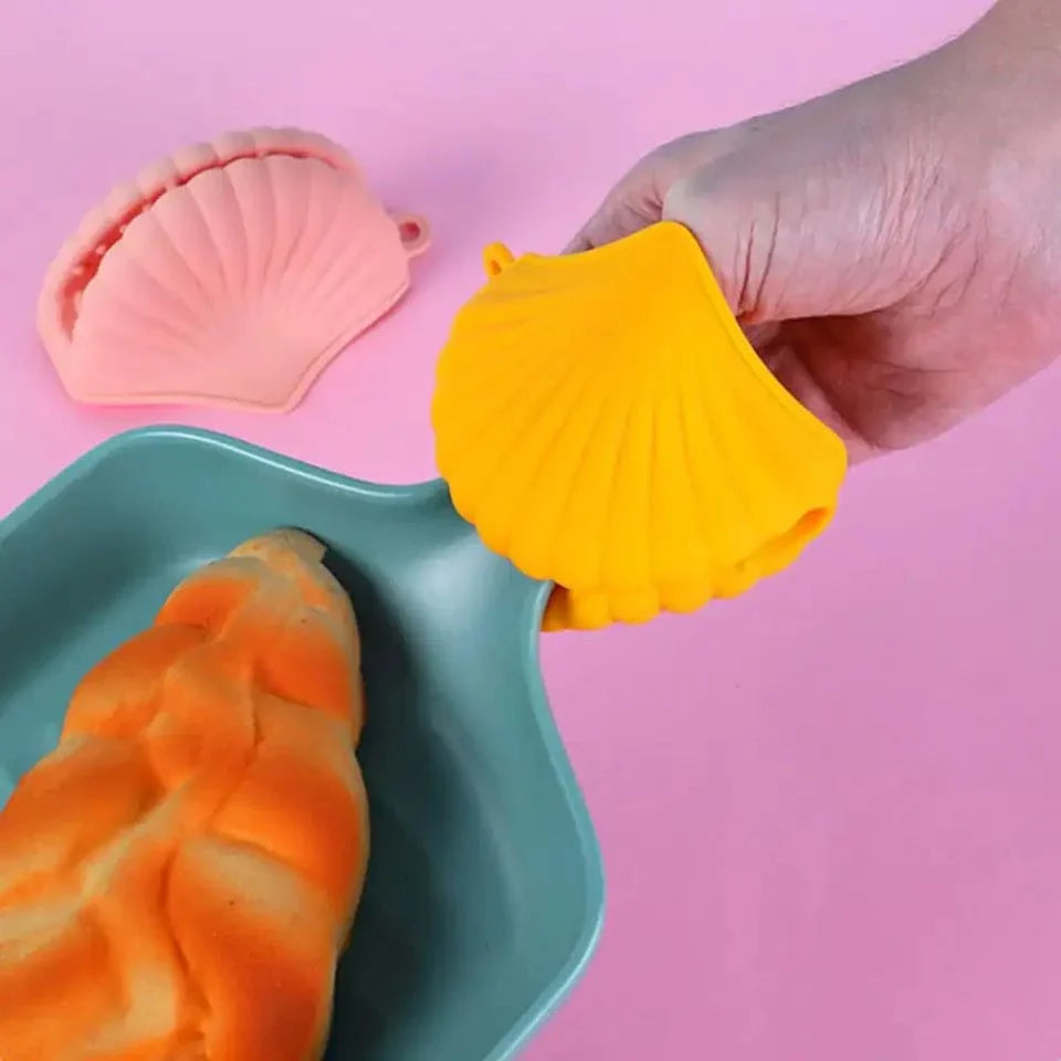 Heat-Resistant Silicone Seashell Pot Gloves