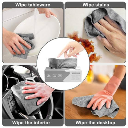 20Pcs Multipurpose Microfiber Cloths Reusable Home Cleaning Rags