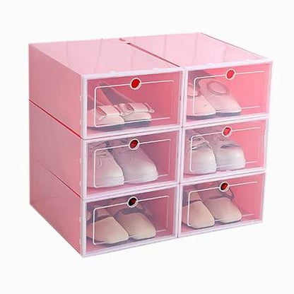 1 Pcs Plastic Shoe Storage Box With Transparent Lid