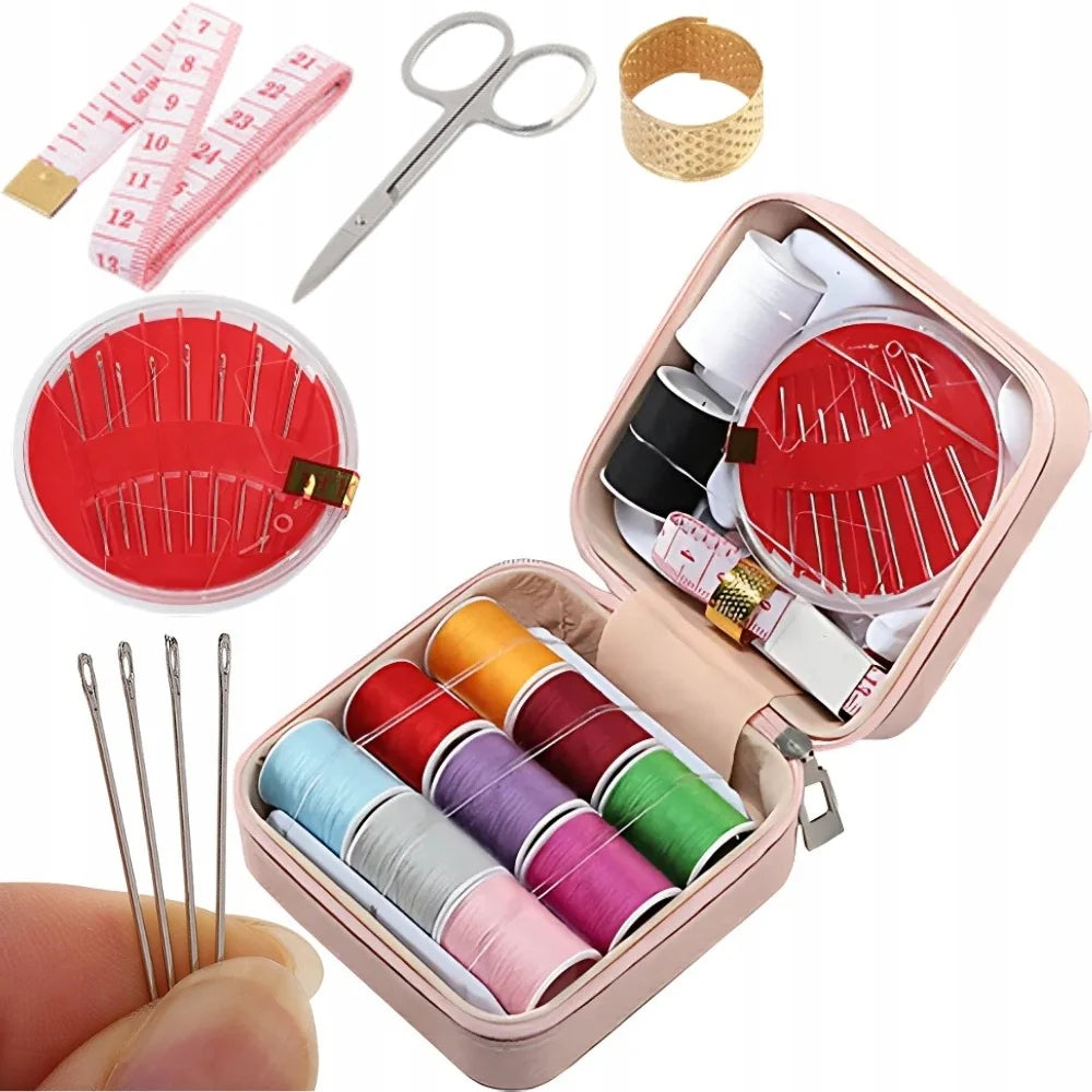 46 Piece PU Leather Sewing Kit  Set For Travel & Home Use