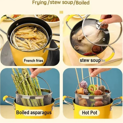 Luxor Deep Fry Strainer Basket – Oil Draining Frying Basket